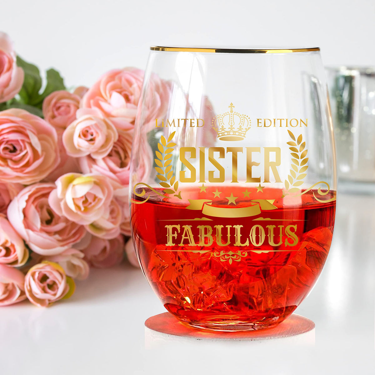 CROWNLY CRYSTAL® Gifts for Mum Personalised Glass Birthday Gift Mothers Day Presents from Daughter or Son Gifts for Mummy Popular Gift for Her