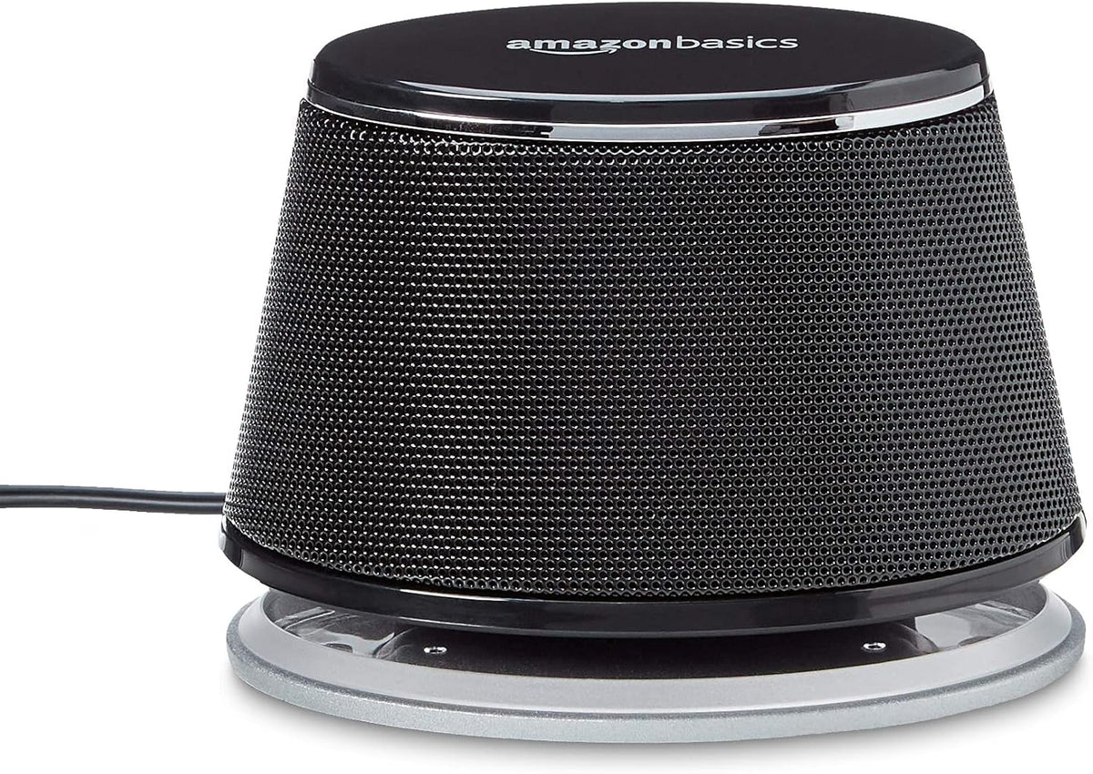 Amazon Basics Stereo 2.0 Computer Speakers for Desktop PC or Laptop, 3.5mm Aux input, USB-Powered, 1 Pair, Black