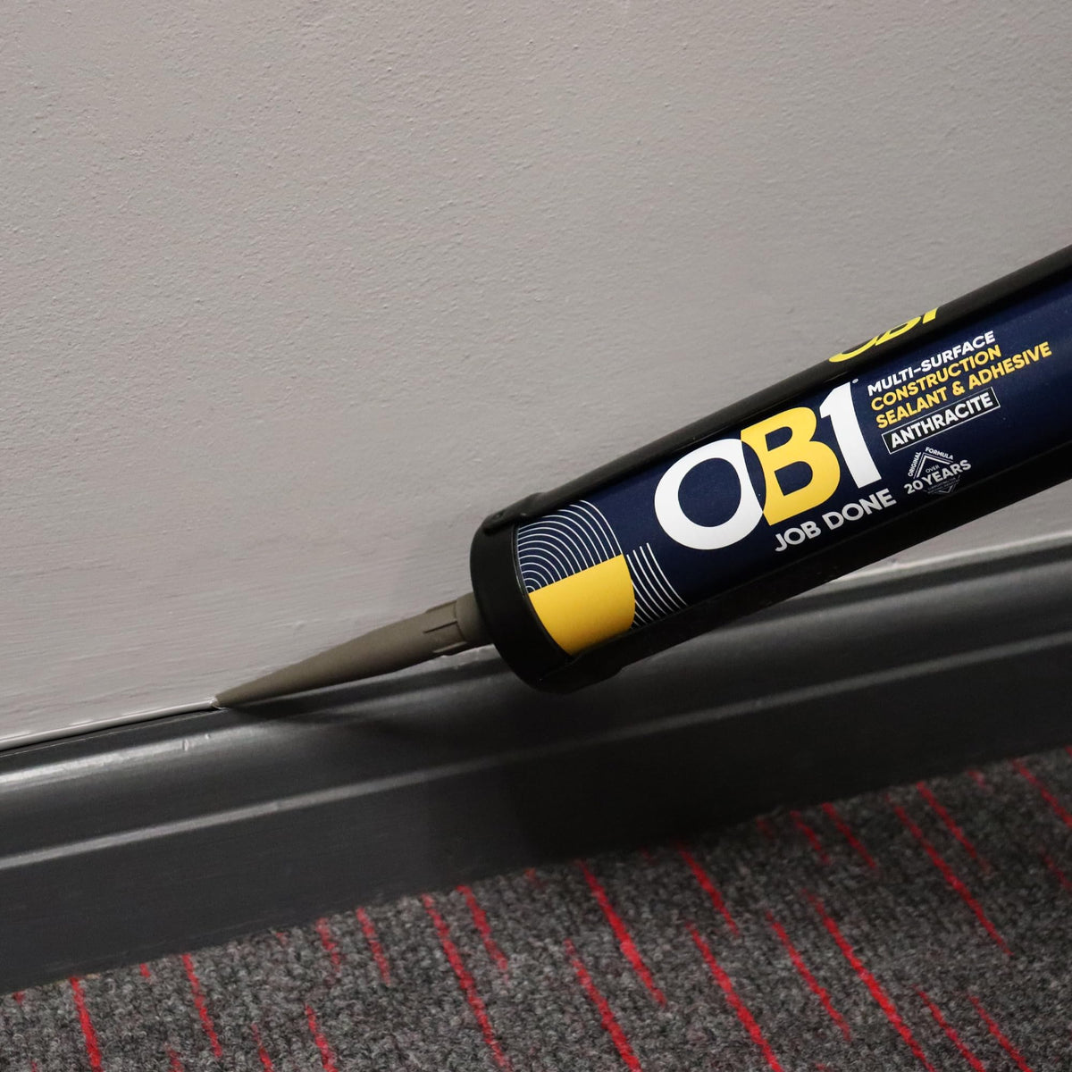 OB1 Clear Multi-Surface Construction Sealant & Adhesive, 290ml 2in1 formula