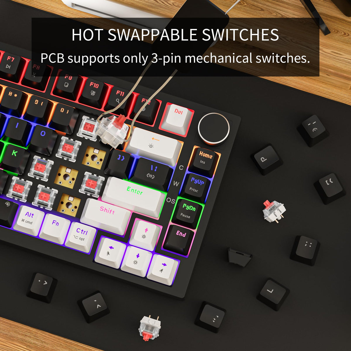 NEWMEN GM326 Mechanical Keyboard,Wired Gaming Keyboard,75% Percent Keyboard