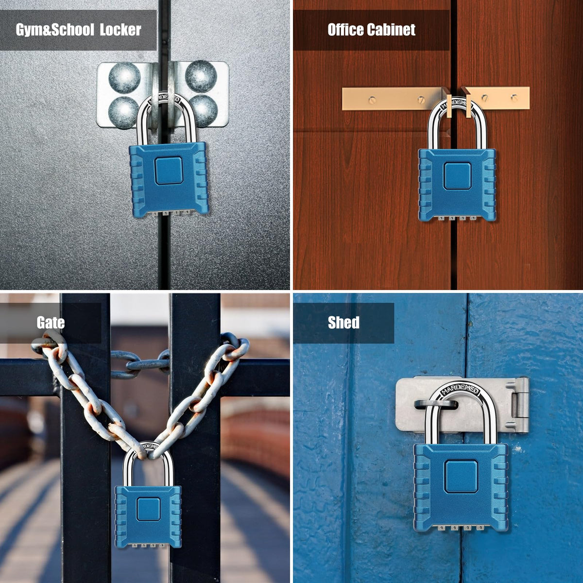 Diyife Large Heavy Duty Combination Padlocks Outdoor, 52mm Weatherproof
