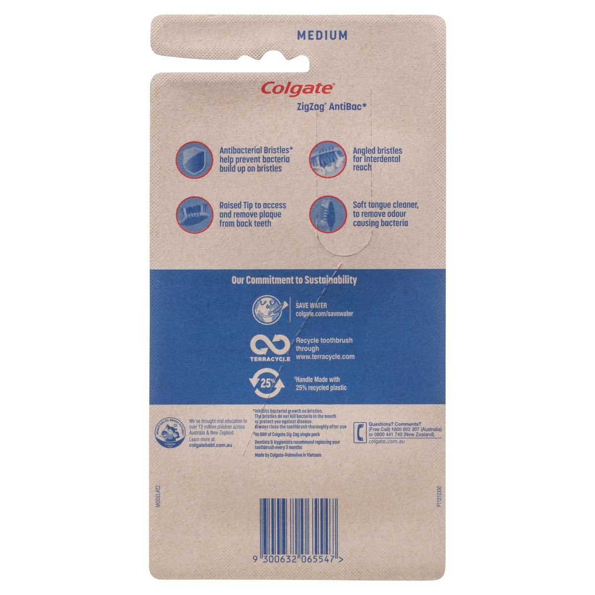 Colgate Zigzag Medium Bristles Manual Toothbrush (3-Pack)