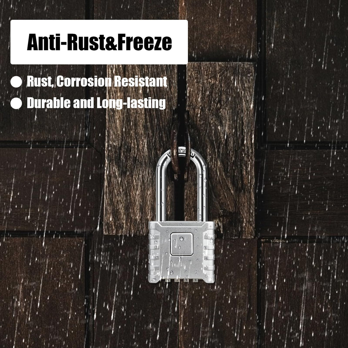 Diyife Large Heavy Duty Combination Padlocks Outdoor, 52mm Weatherproof