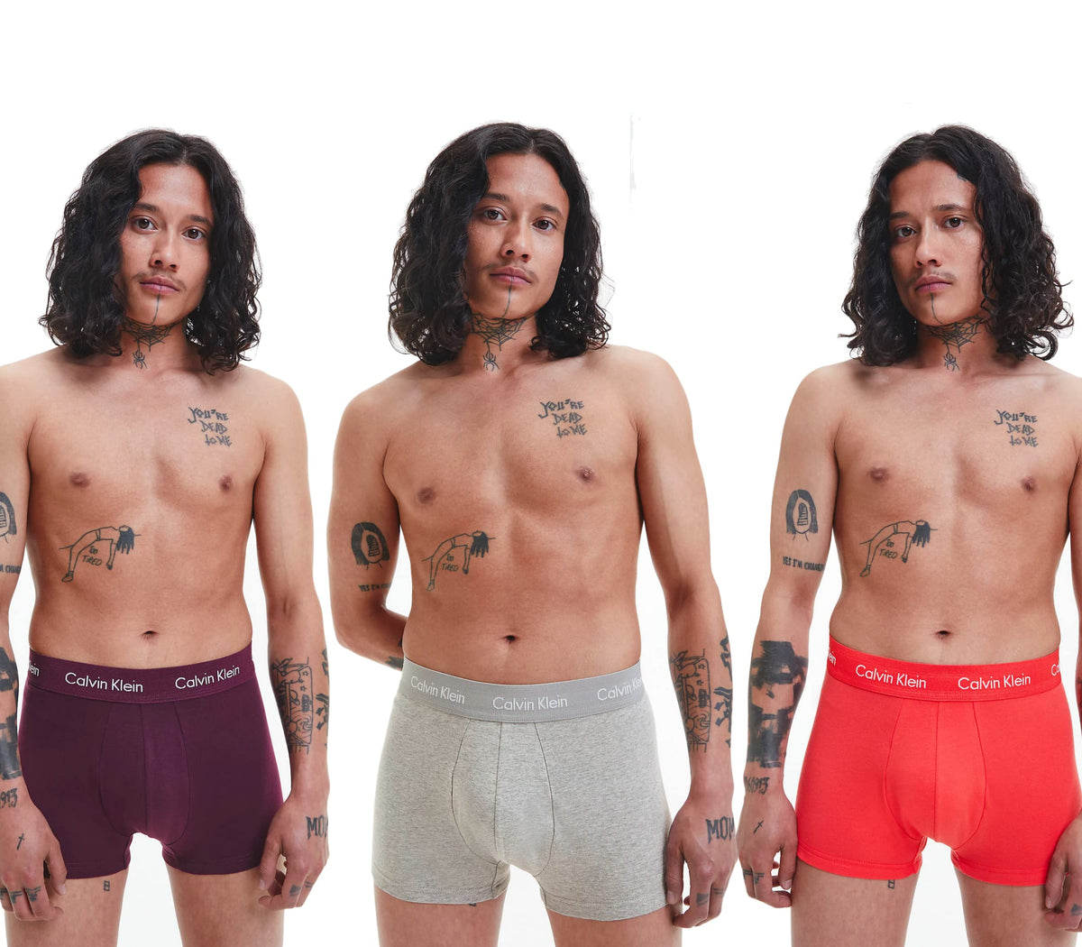 Calvin Klein Men’s 3 Pack Low Rise Trunks Underwear