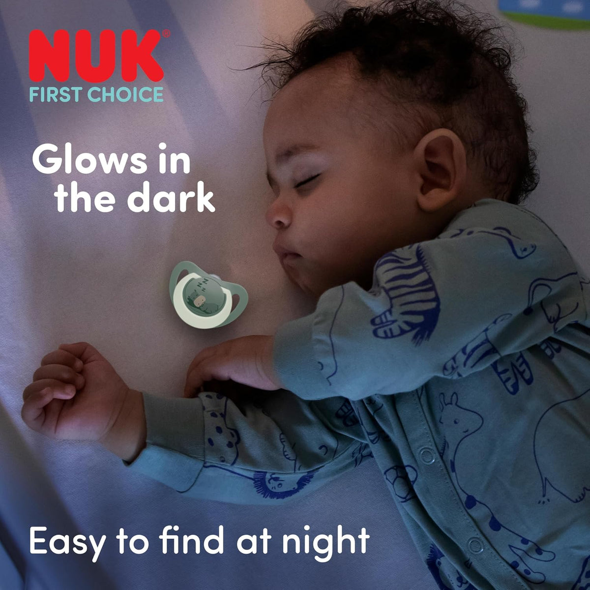 NUK First Choice Baby Dummies | 18-36 Months | Orthodontic Soothers | Soothes 99% of Babies** | Red | 4 Count