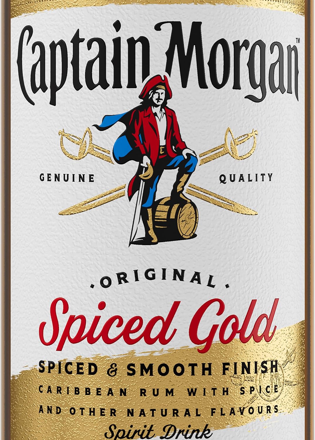 Captain Morgan Original Spiced Gold | 35% vol | 1L | Caribbean Rum Based Spirit Drink with Spice | Vanilla & Brown Sugar Flavours