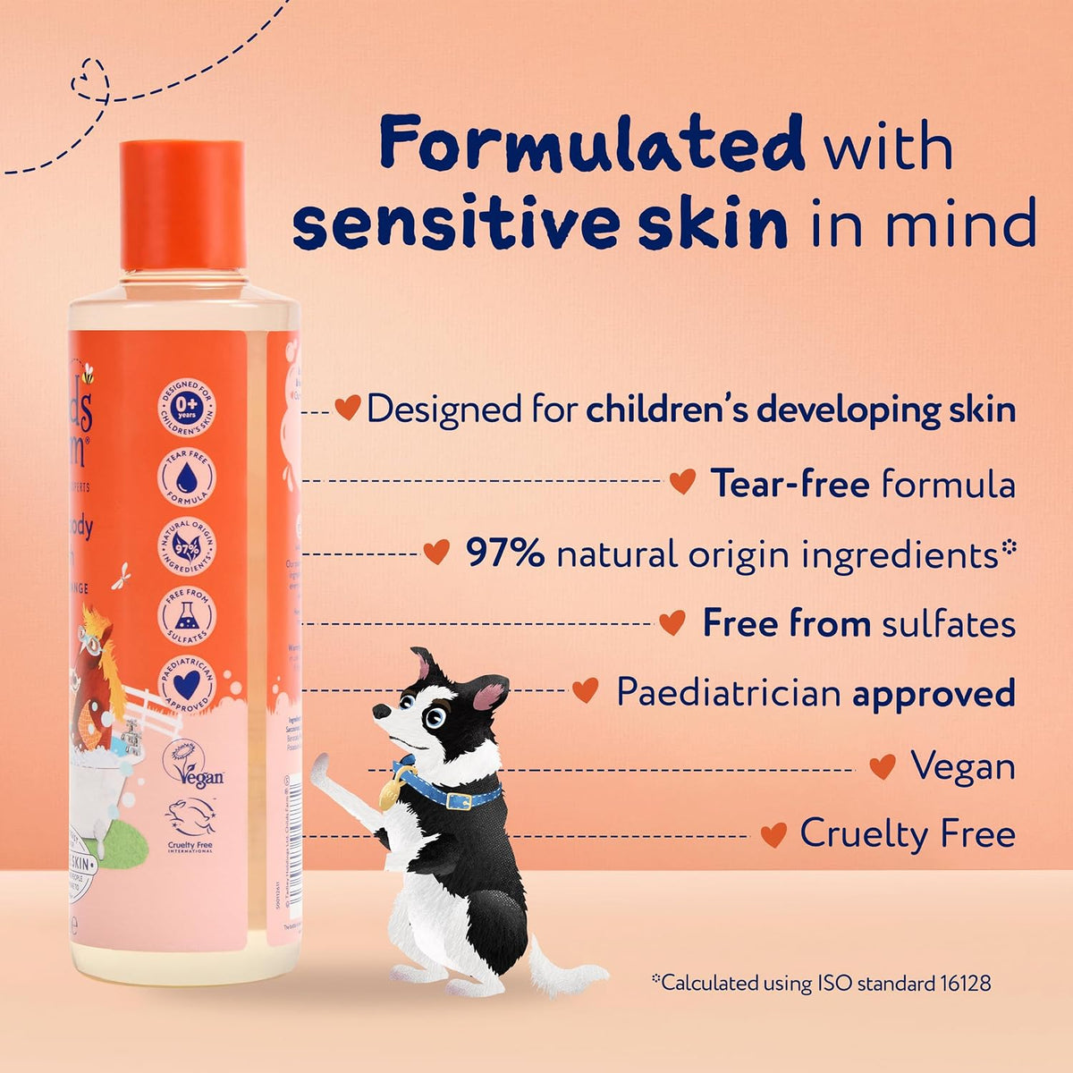 Childs Farm Kids Hair & Body Wash, Sweet Orange | Tear-free, Gently Cleanses | Suitable for Dry, Sensitive Skin, 250ml