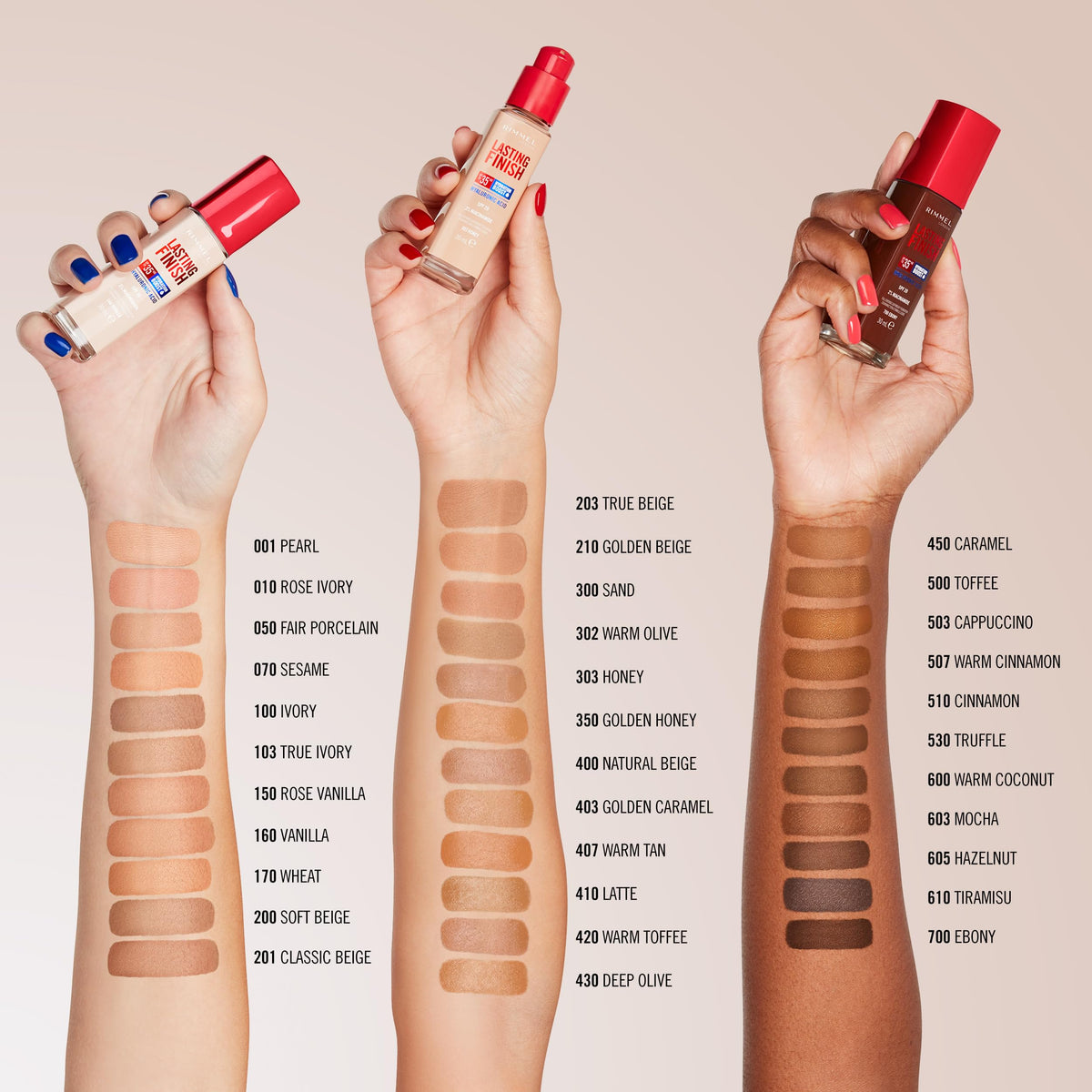 Rimmel Lasting Finish 35Hr Foundation 300 Sand, Full Coverage, Hydrating, SPF20, Hyaluronic Acid, Vitamin E, 2% Niacinamide, All Day Wear, Vegan, Cruelty Free