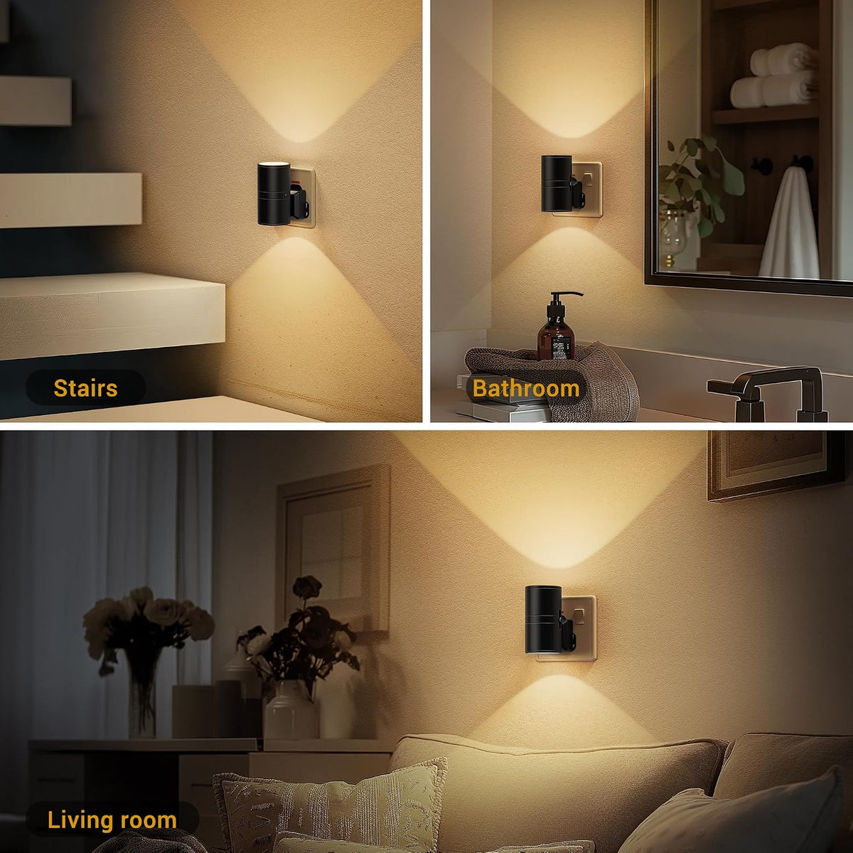 JandCase Night Light, Night Light Plug in Wall with Dusk to Dawn Sensor