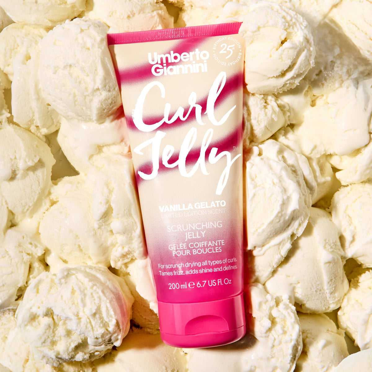 Umberto Giannini Curl Jelly Scrunching Jelly & Creme De Curl Control Cream Duo for Curly or Wavy Hair, Vegan & Cruelty Free, 2 Pack