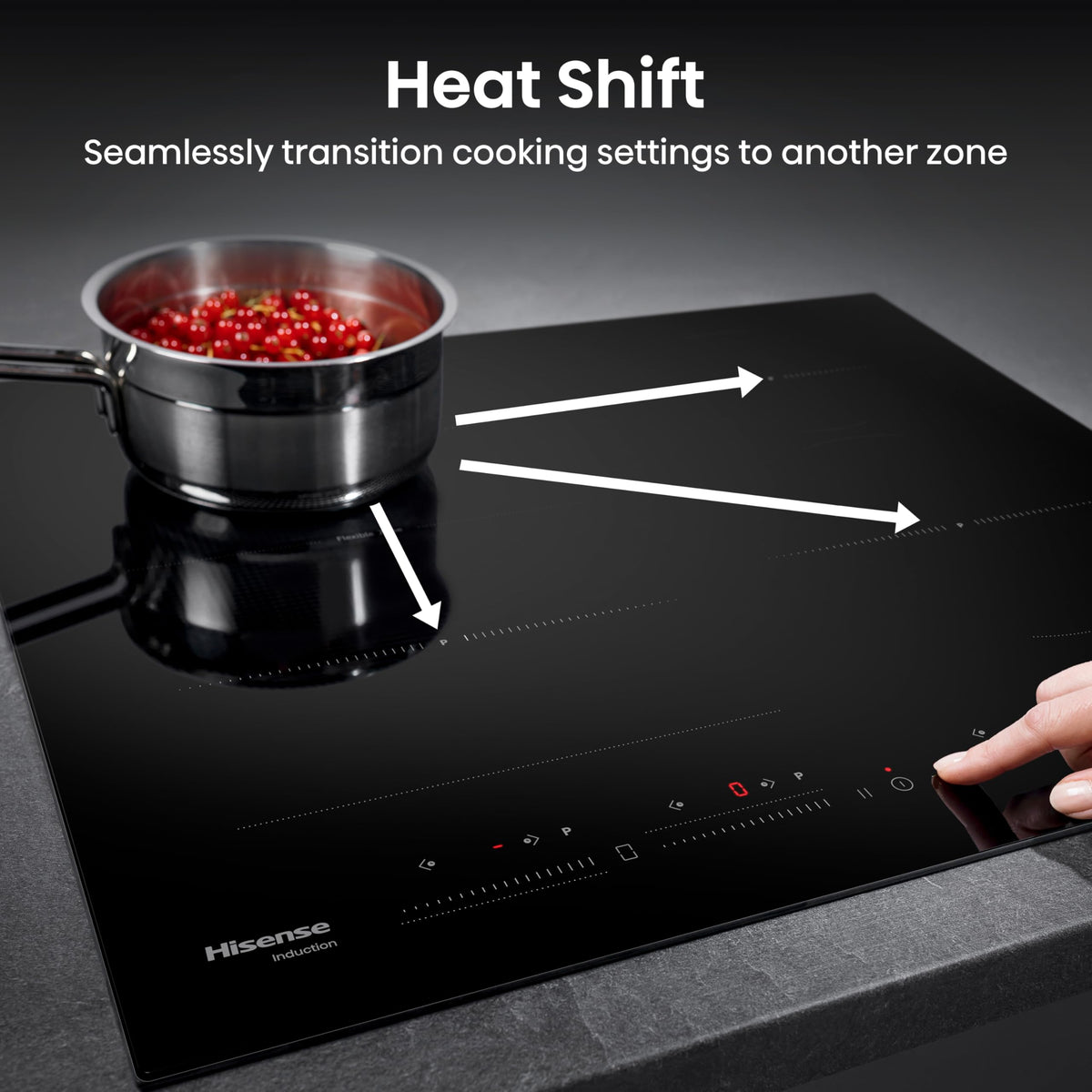 Hisense E6432C Built-in 60cm Electric Ceramic Hob with Child Lock, Touch control, Timer Function - Black 7200W, 20 x 24 x 2 inches (L x W x H)
