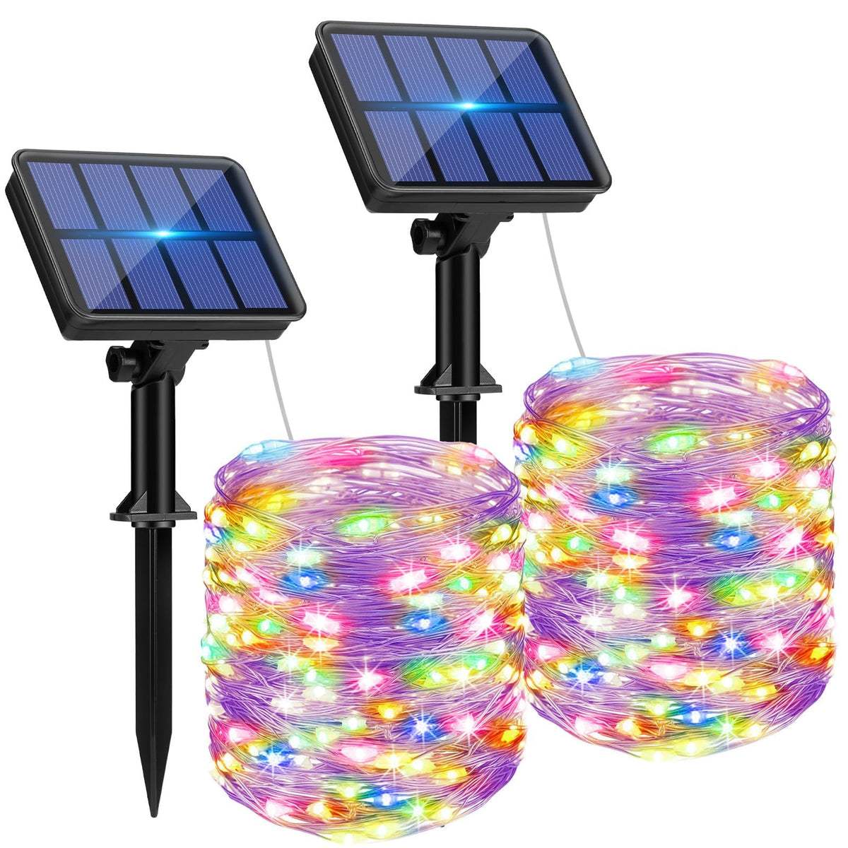 btfarm 2 Pack Solar String Lights Outdoor Garden, 15M/50FT 150 LED