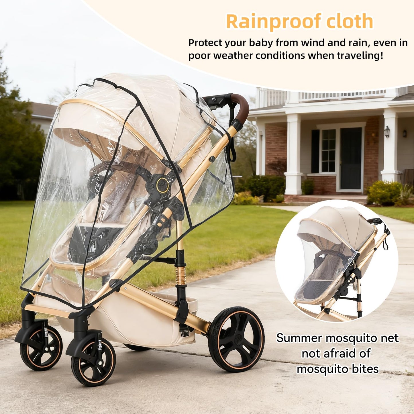 3 in 1 Pram Pushchair Aluminium Frame High Landscape Combined Buggy Lightweight Folding Stroller 3 in 1 Travel System Pram for Newborns Toddlers 0-36 Months from Birth (H9-Pink, H9)