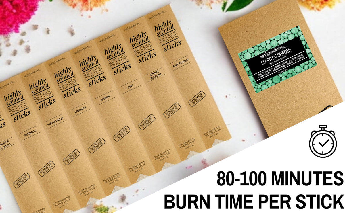 Highly Scented Incense Sticks, 10 Sticks (Crisp Fall Night)