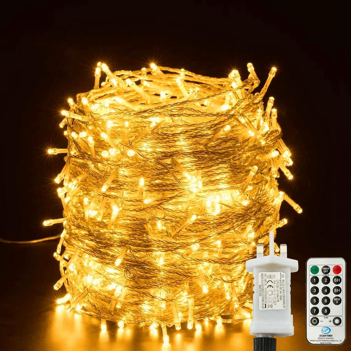 LITYBY Fairy Lights Plug in Waterproof,120LED String Lights Main Powered