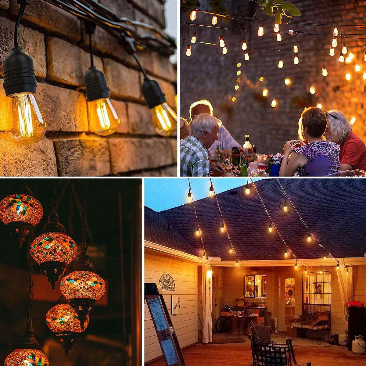 Caldarax 0.5W E14 LED Vintage Night Light Bulb, Mini C7 LED Filament Candle Bulbs Amber Warm White 2200K E14 Orange SES Small Edison Screw Salt Lamp Bulbs, 5W Equivalent, Non Dimmable, 2 Pack