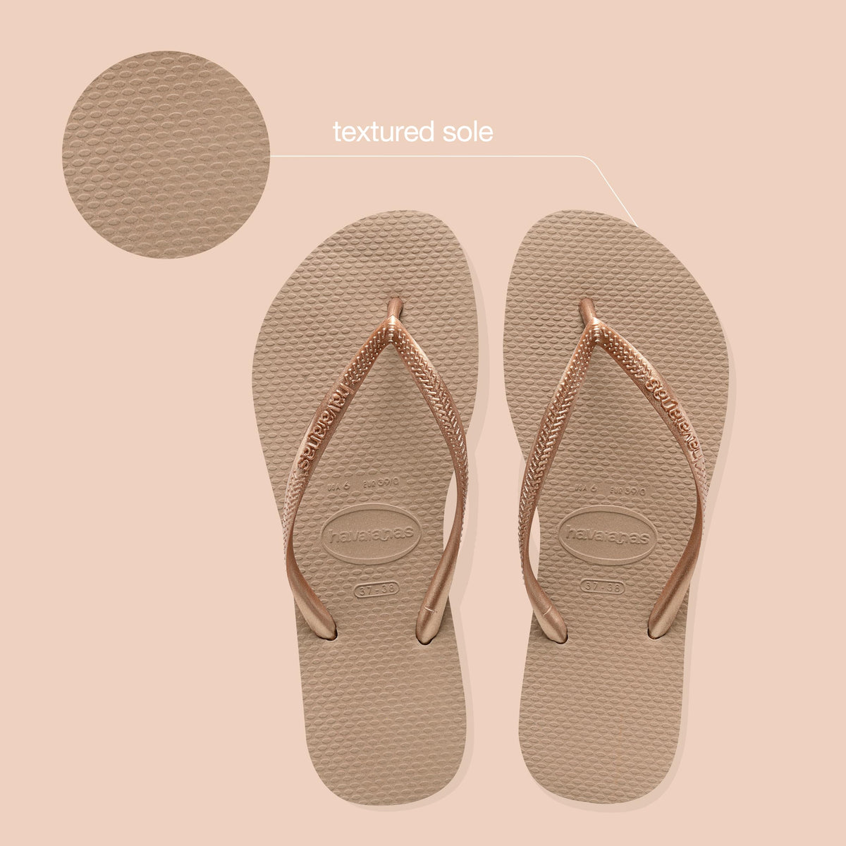 Havaianas - Slim, Stylische, Robuste und Vielseitige Badelatschen für Frauen mit Texturierten Sohlen für Grip und Halt