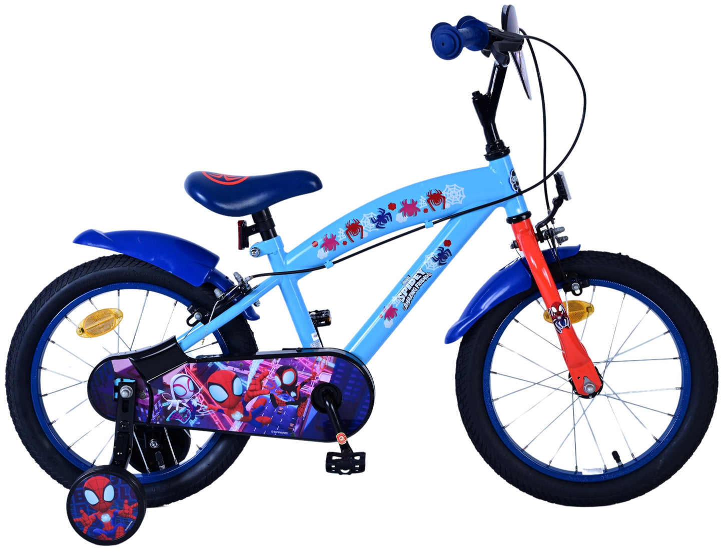 Volare Official Marvel Spider-Man Kids Bike 12" with Stabilisers — Ages 3-4