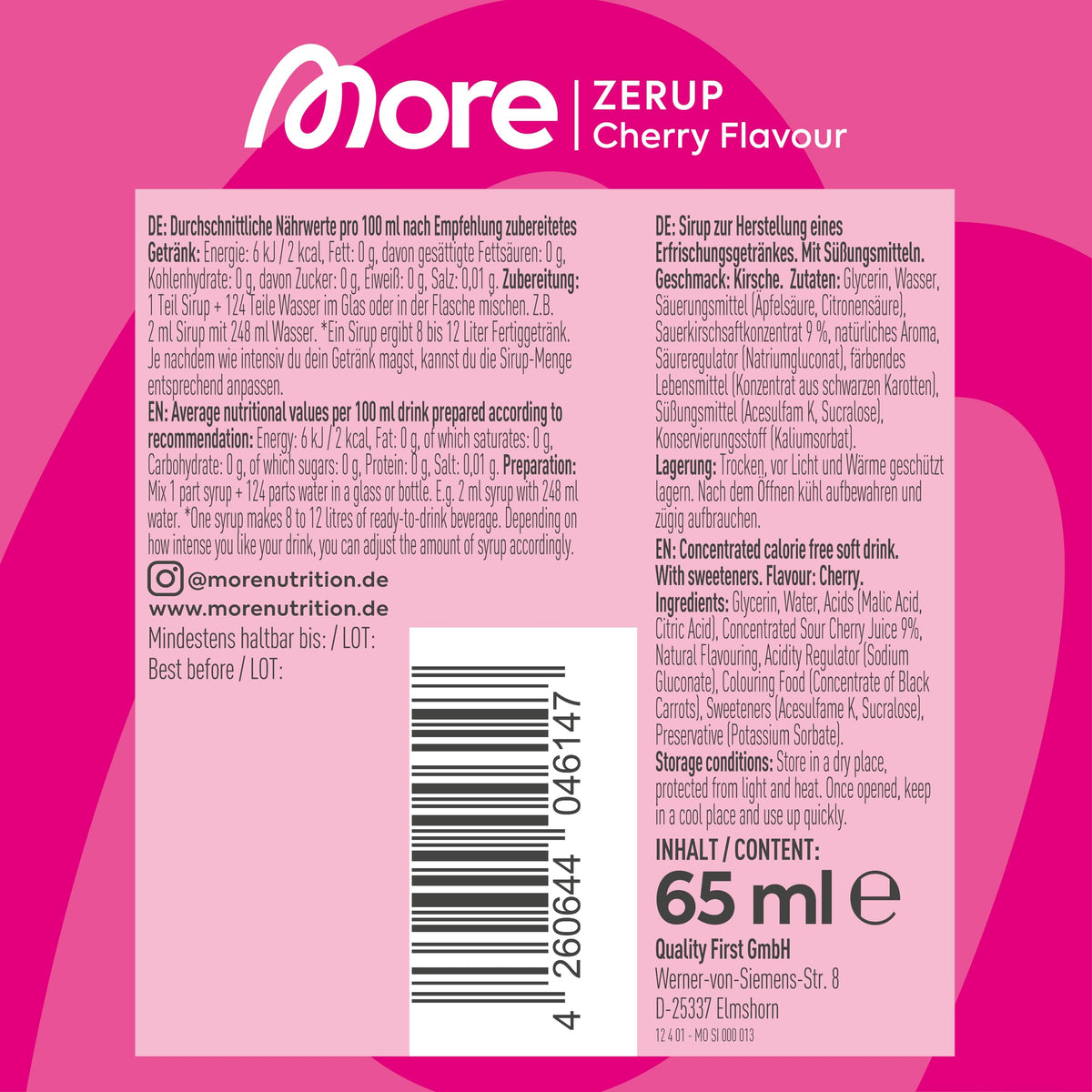 MORE Zerup, Zero Calorie Syrup with Real Fruit Extracts, Peach Iced Tea