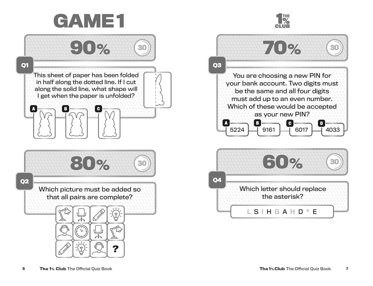 The 1% Club Book 1: THE BESTSELLING QUIZ BOOK - the perfect gift for all quiz and puzzle fans