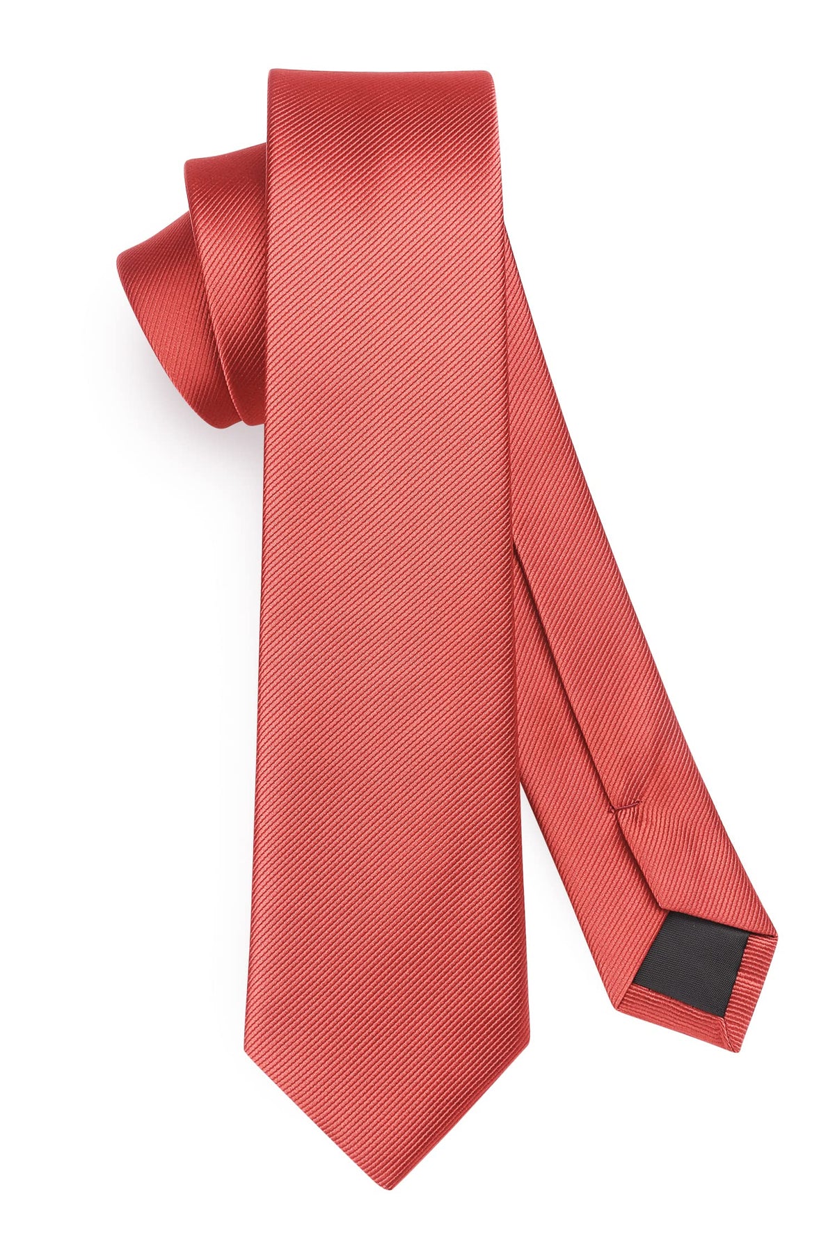 HISDERN Skinny Tie Solid Color 6cm Slim Ties for Men Wedding Classic Formal Business Necktie