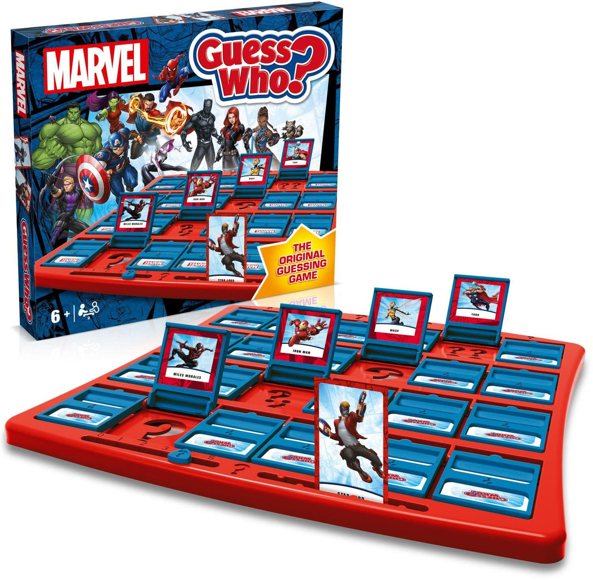 Winning Moves Super Mario Guess Who? Board Game, Play with classic Nintendo characters including Mario, Luigi, Peach, Bowser, and Donkey Kong, 2 players makes a great gift for ages 3 plus
