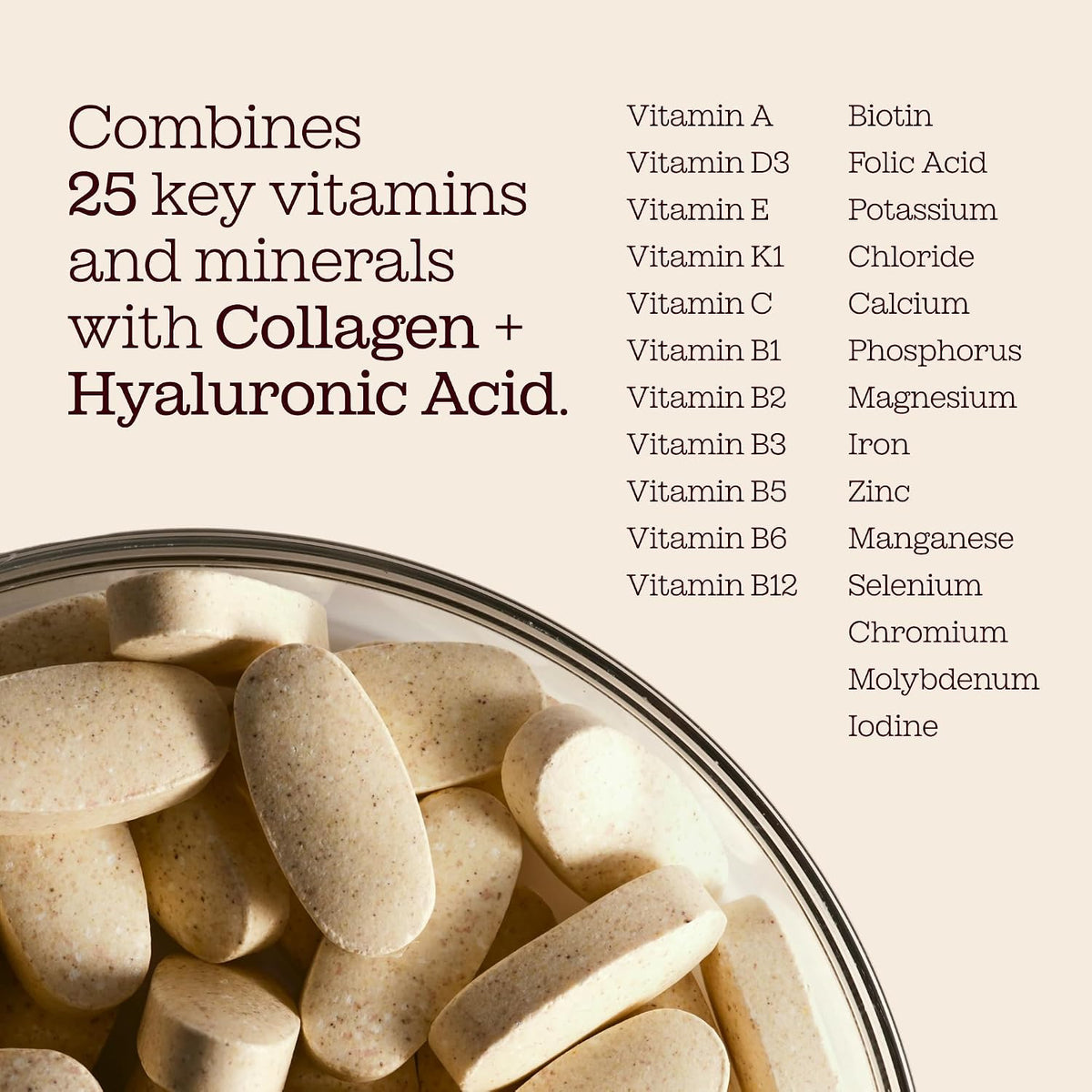 Free Soul Women's Multivitamins with Marine Collagen & Hyaluronic Acid