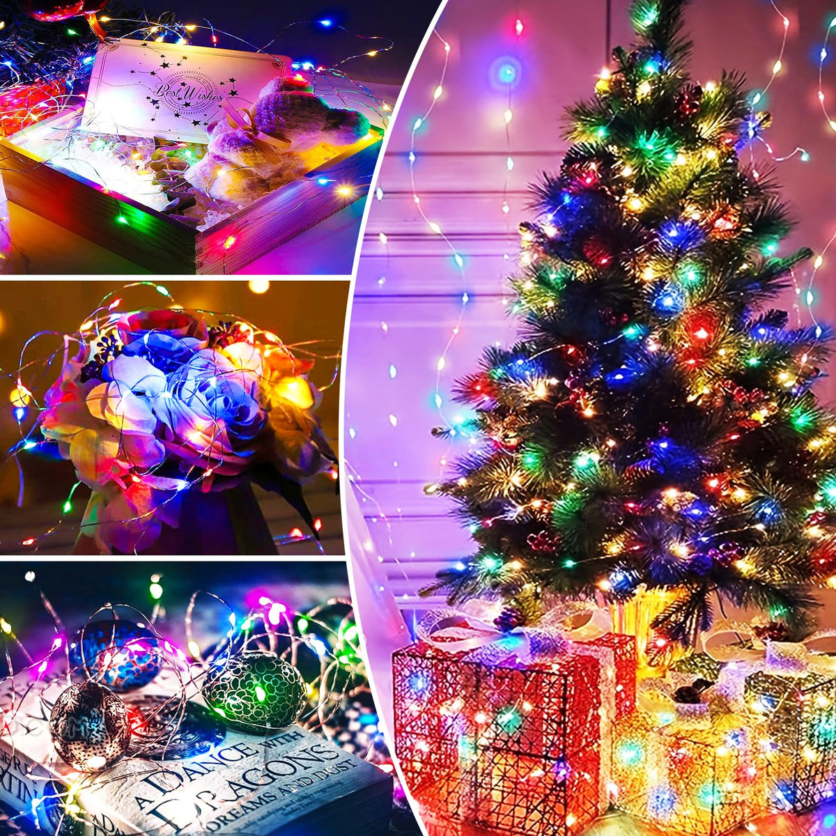 litogo Halloween Orange Fairy Lights Battery Operated with Timer, 3M 30 LED