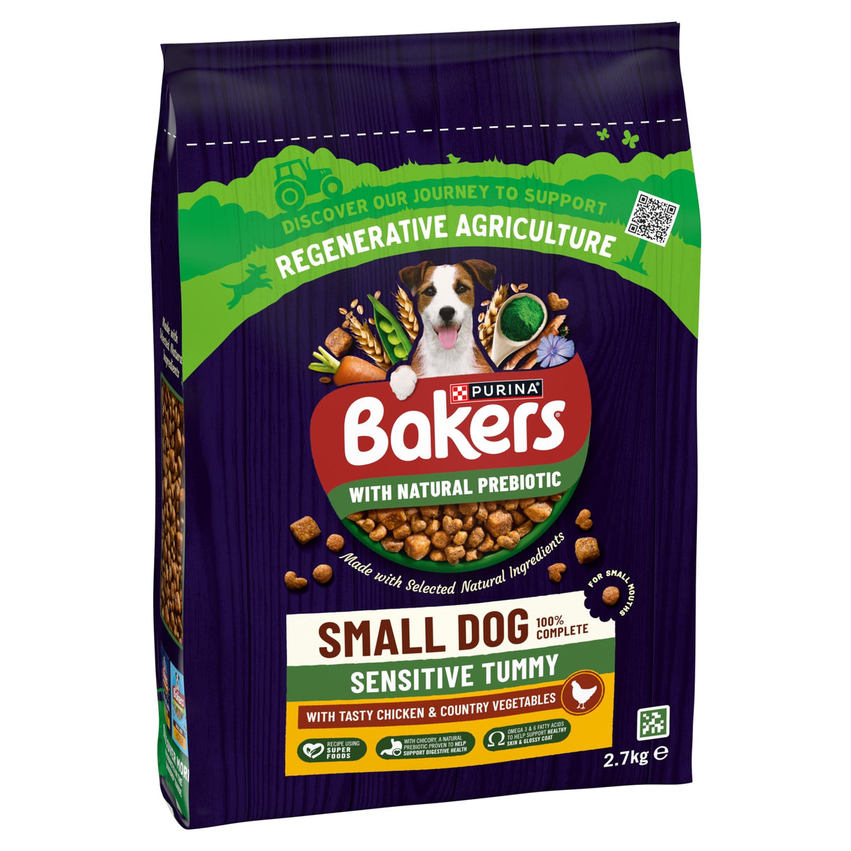 BAKERS Superfoods Small Dog Adult Dry Dog Food Chicken 1.1kg (Pack of 5)