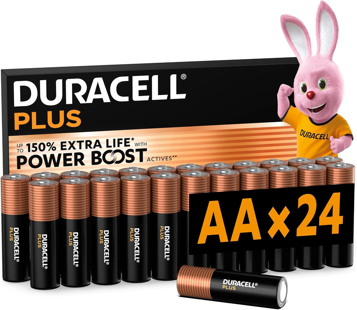 DURACELL Plus AA Alkaline Batteries (24 Pack) 1.5V, LR06