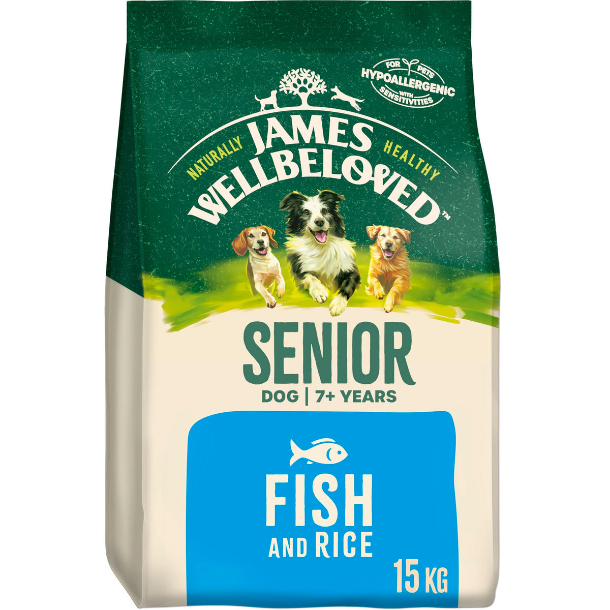 James Wellbeloved Dog Senior Hypoallergenic Dry Food Turkey and Rice 2 kg