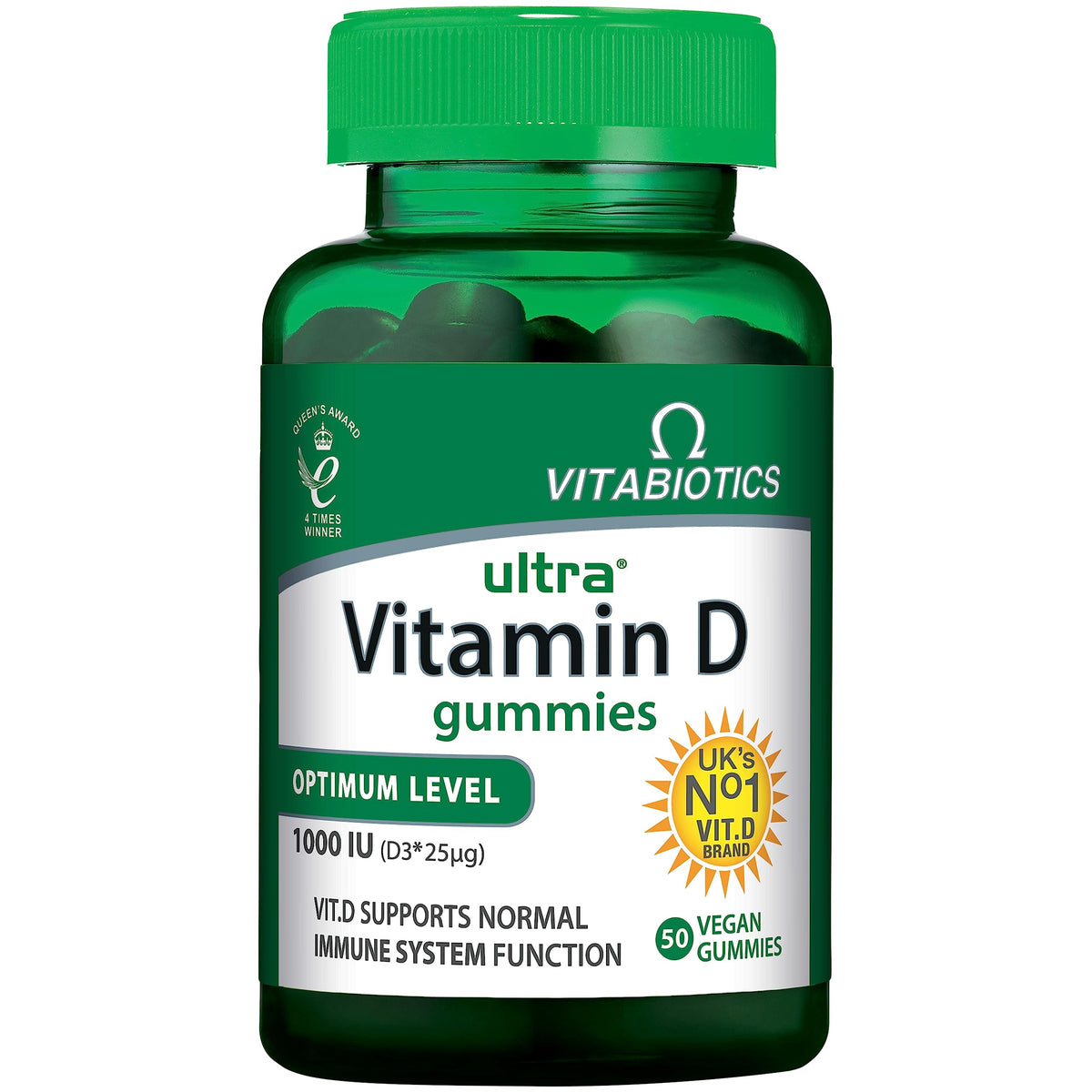 Vitabiotics Ultra Vitamin D3 1000IU, Vitamin D3 Tablets, 96 Tablets