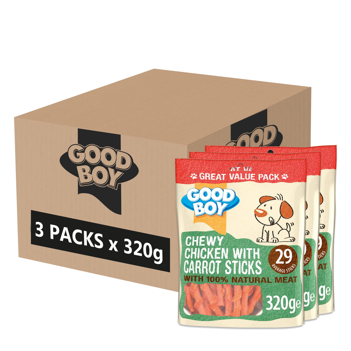 Good Boy Chicken & Hide Twisters Dog Treats 220g