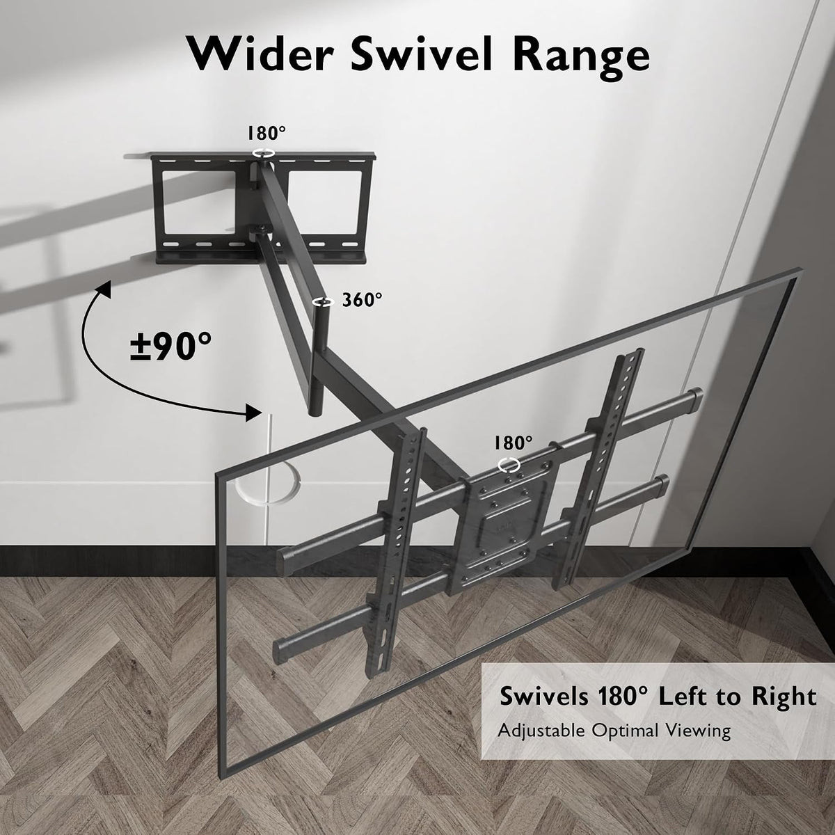 BONTEC Long Reach TV Wall Bracket, 1040 mm TV Mount for 32-75 Inch, 60 kg