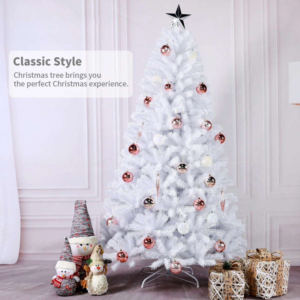 7ft Premium Christmas Tree 1432 Branch Tips Green Xmas Trees Bushy Artificial Christmas Tree Pine Tree with Metal Stand Easy to Assemble Realistic Spruce Branches Christmas Tree for Indoor and Outdoor