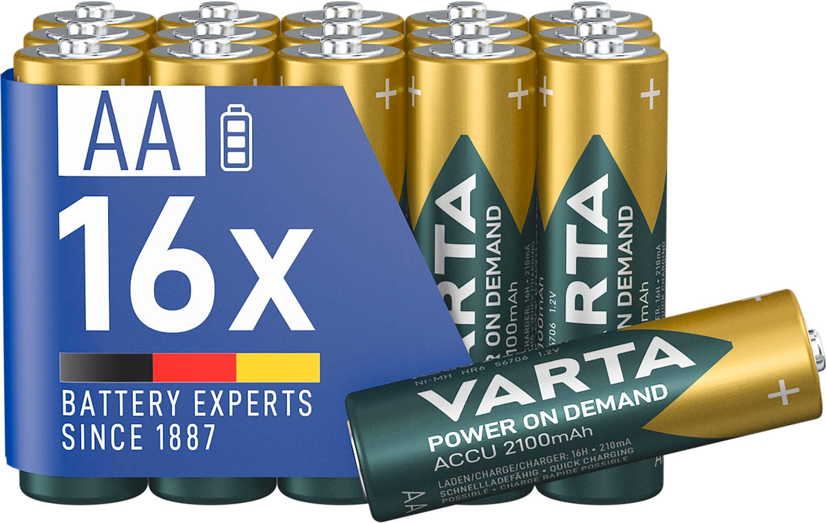 VARTA Batteries AA, Pack of 40, Power on Demand, Alkaline, 1.5 V