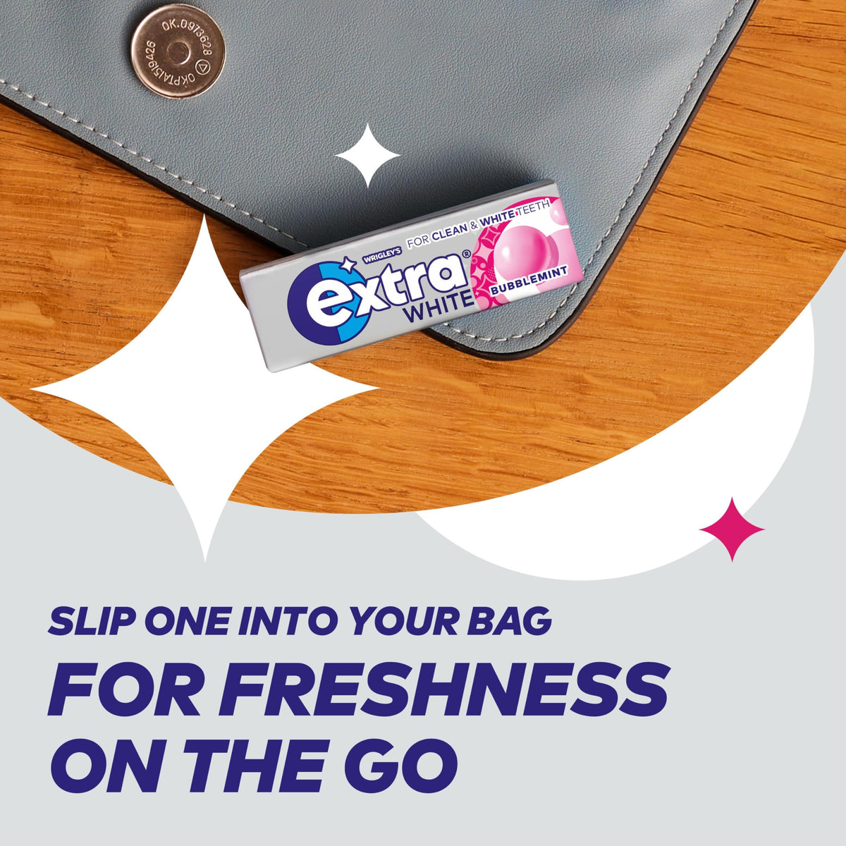 Wrigley's Extra White Bubblemint Sugar Free Chewing Gum Bottle 46 Pieces