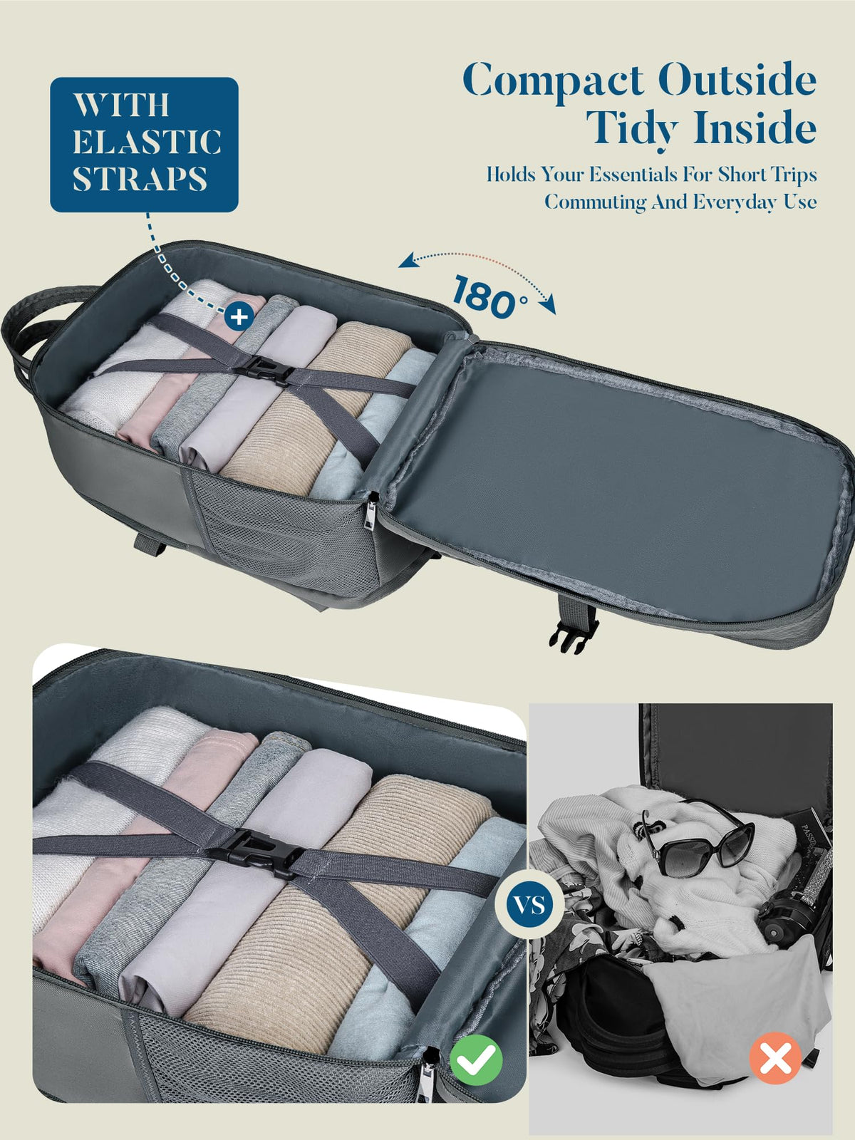 For Ryanair Cabin Bags 40x30x20 Underseat Travel Carry-on School Backpack