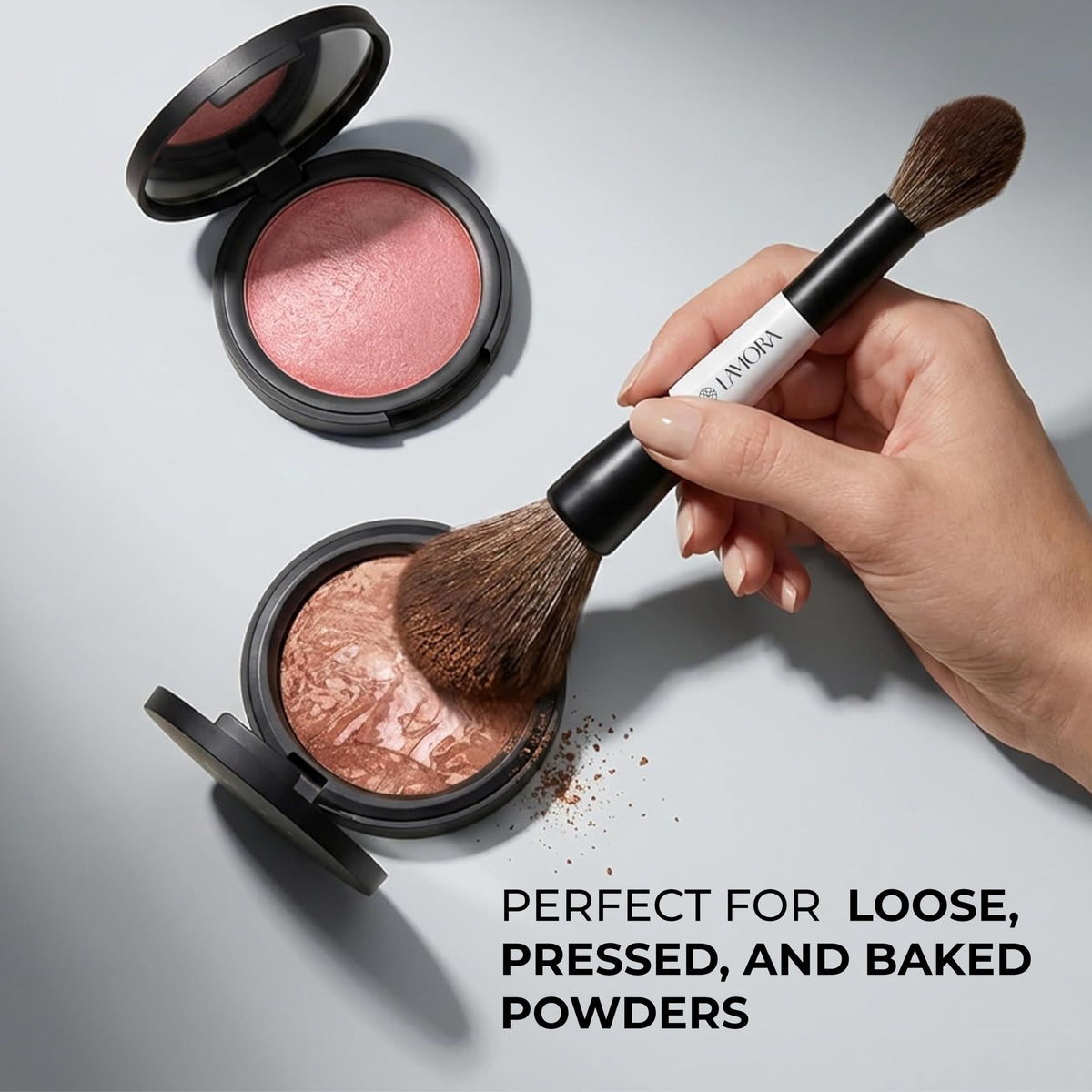 Make Up Brush Foundation Kabuki Flat Top, Perfect For Blending Liquid Cream