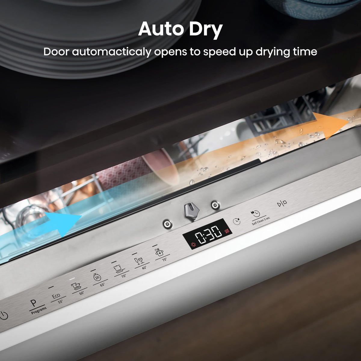 Hisense Fully Integrated Standard Dishwasher - Silver with Fixed Door Fixing Kit HV623D15UK - D Rated