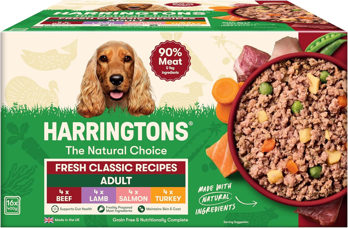 Harringtons Complete Wet Adult Dog Food Trays Classics Pack 16x400g