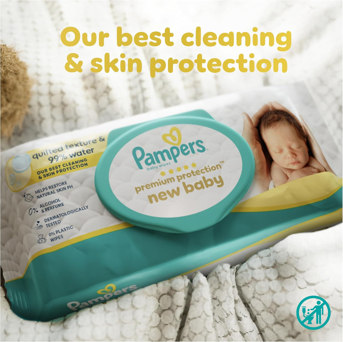 Pampers New Baby Wipes, 180 Count