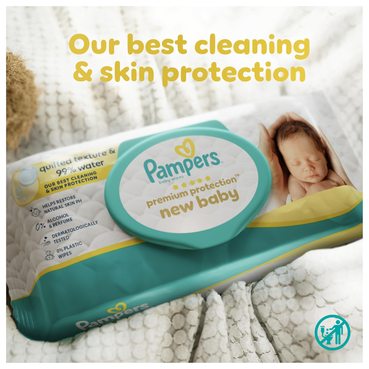 Pampers New Baby Wipes, 180 Count