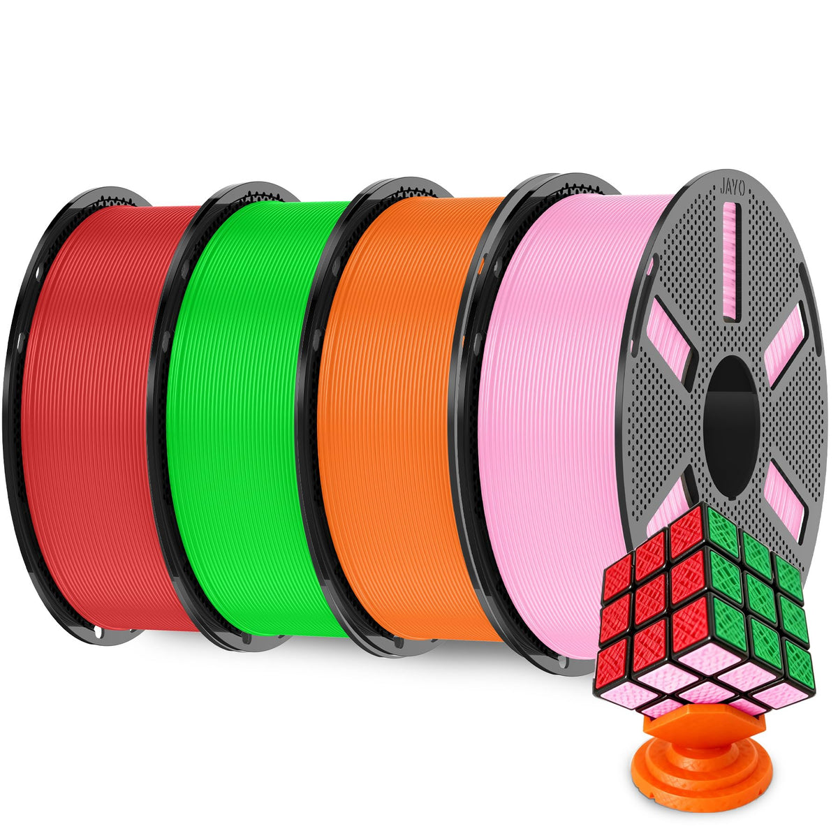 JAYO PLA+ 3D Printing Filament 1.75 mm, 1.1KG (2.4lbs) Spool Black