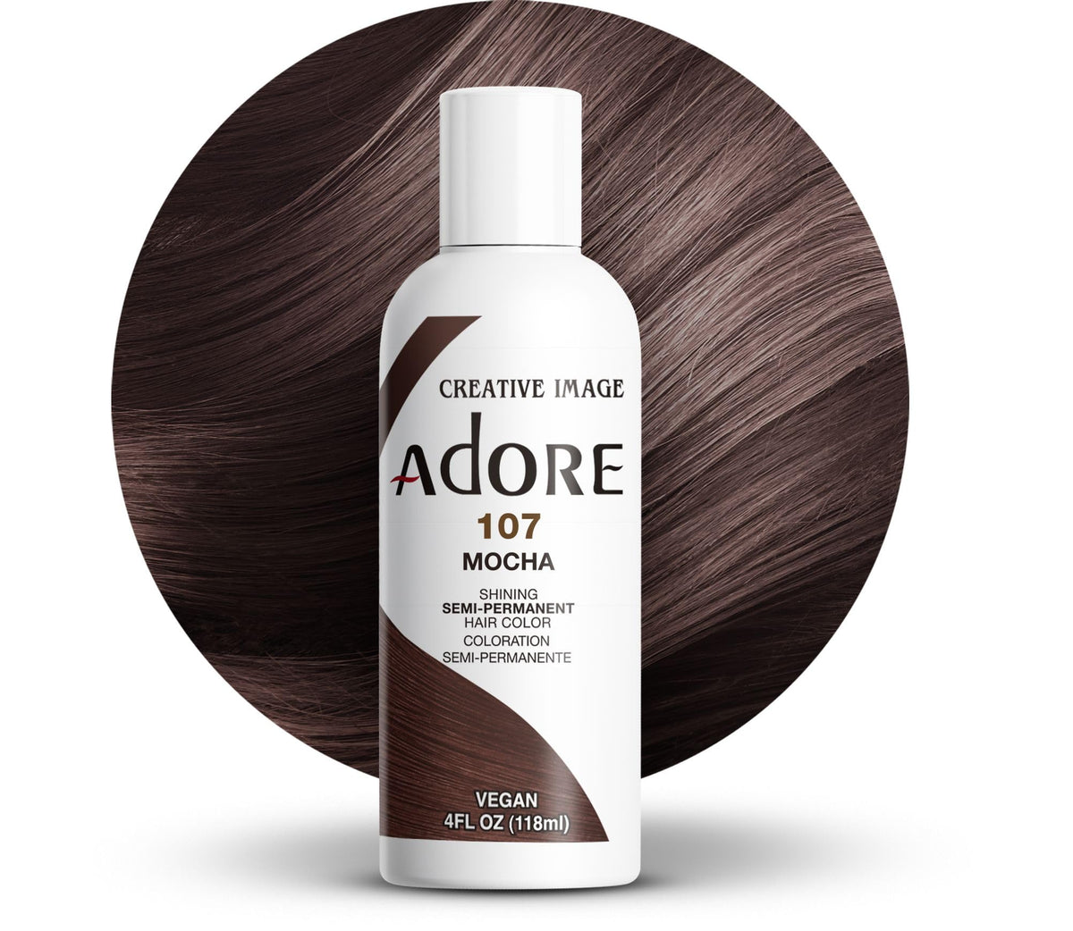 Adore Shining Semi Permanent Hair Colour 121 Jet Black – Vibrant Black Hair Dye, Vegan & Cruelty-Free, Ammonia, Peroxide & Alcohol Free