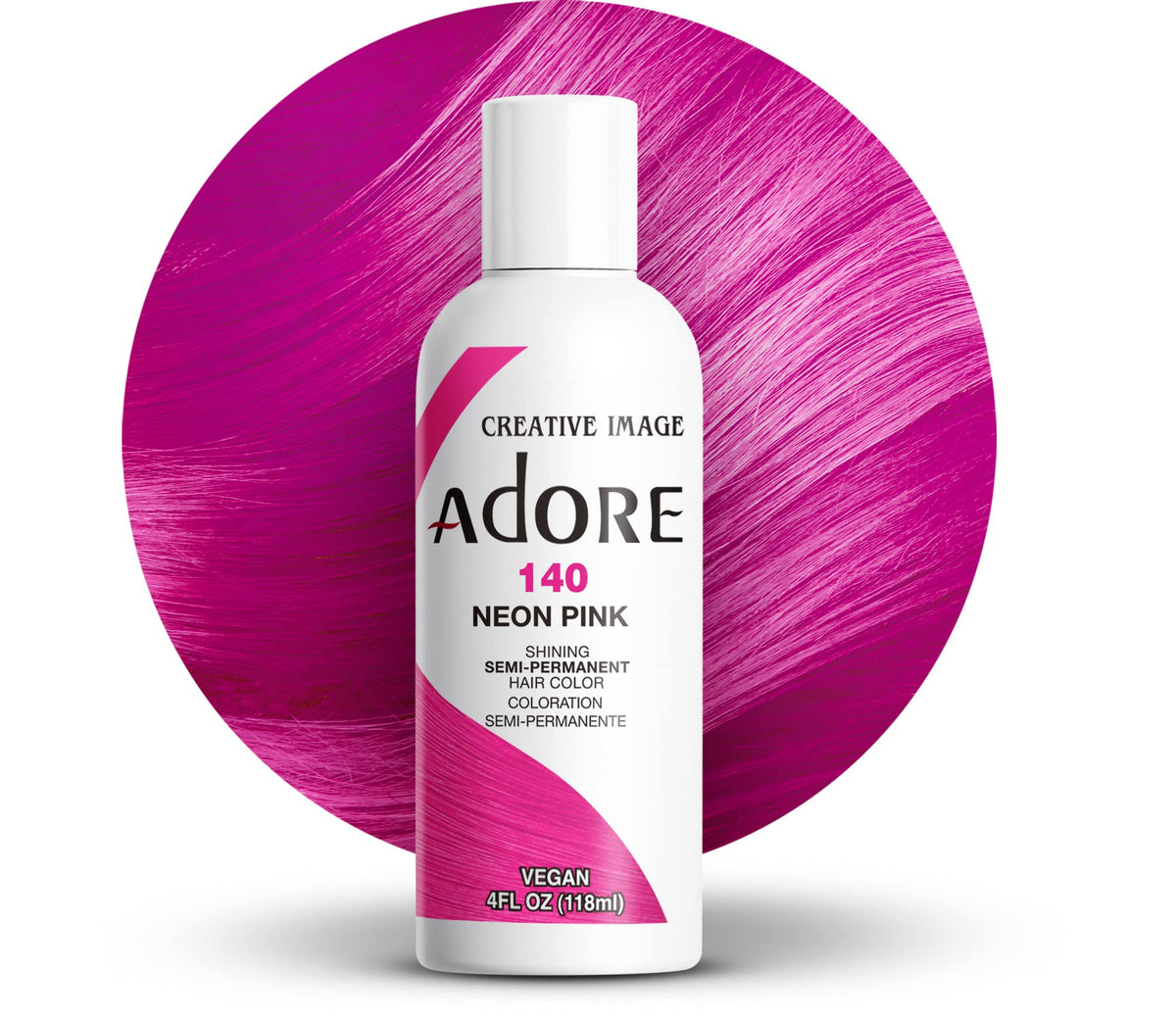 Adore Shining Semi Permanent Hair Colour 121 Jet Black – Vibrant Black Hair Dye, Vegan & Cruelty-Free, Ammonia, Peroxide & Alcohol Free