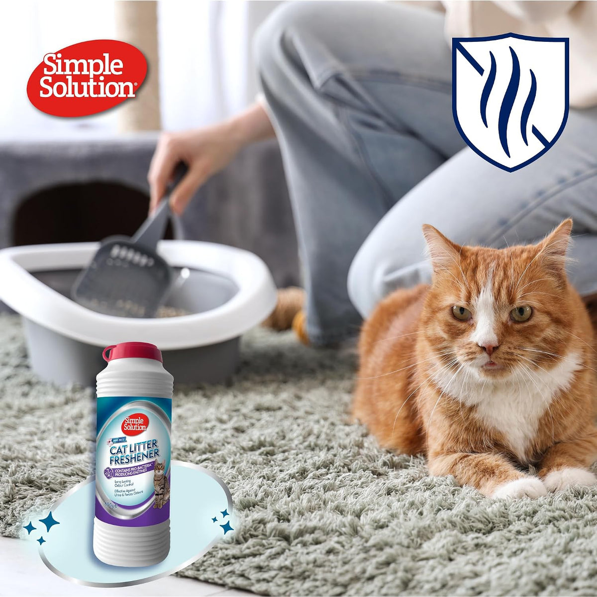 Simple Solution Cat Litter Freshener with Enzymatic Cleaning Granules 600g