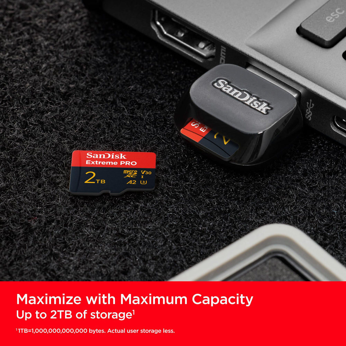 SANDISK Extreme PRO microSD Card + Adapter 128GB, Up to 200MB/s Read Speeds