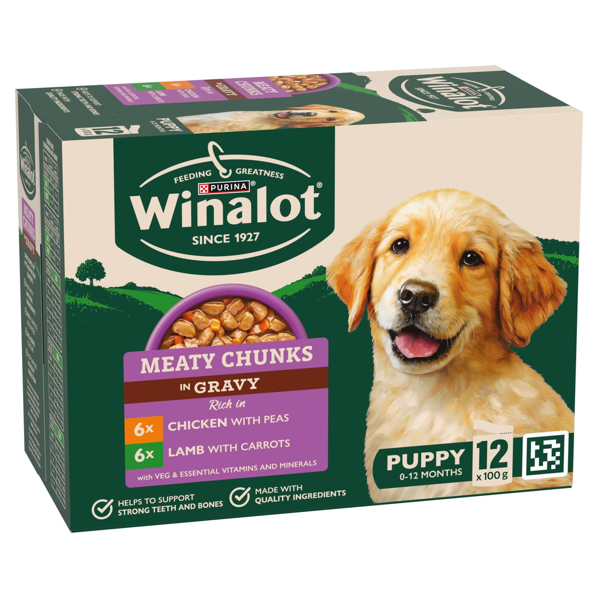 WINALOT Sunday Dinner Mixed in Gravy Wet Dog Food Pouches 40x100g