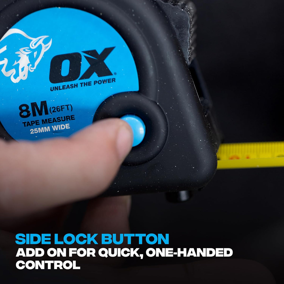 OX Trade 8m Tape Measure Twinpack - Metric & Imperial, Nylon Coated Blade